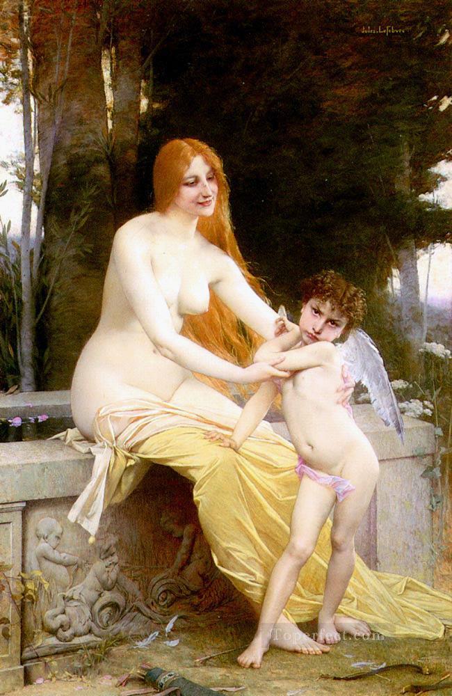 LAmour Blesse cuerpo femenino desnudo Jules Joseph Lefebvre Pintura al óleo